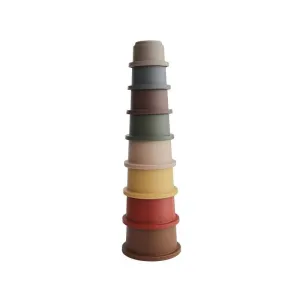 Mushie stacking cups retro  6M
