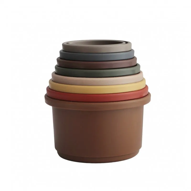 Mushie stacking cups retro  6M