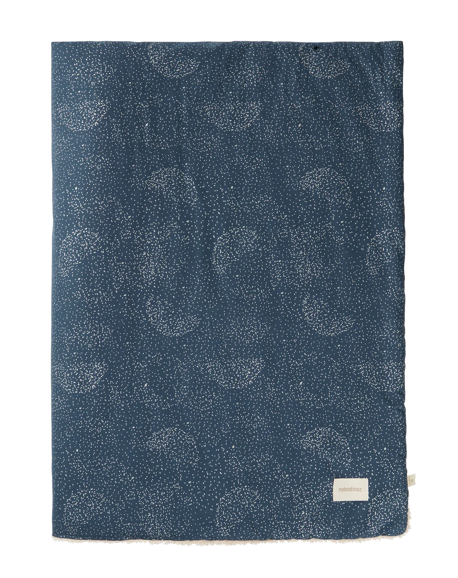 Nobodinoz Stories Winter Blanket 100x140cm | Gold Bubble/Night Blue