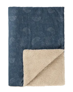 Nobodinoz Stories Winter Blanket 100x140cm | Gold Bubble/Night Blue