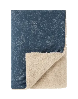 Nobodinoz Stories Winter Newborn Blanket 70x100cm | Gold Bubble/Night Blue