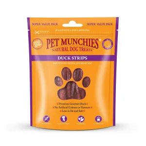 Pet Munchies | Hypoallergenic Meaty Dog Treats | Duck Strips - 320g