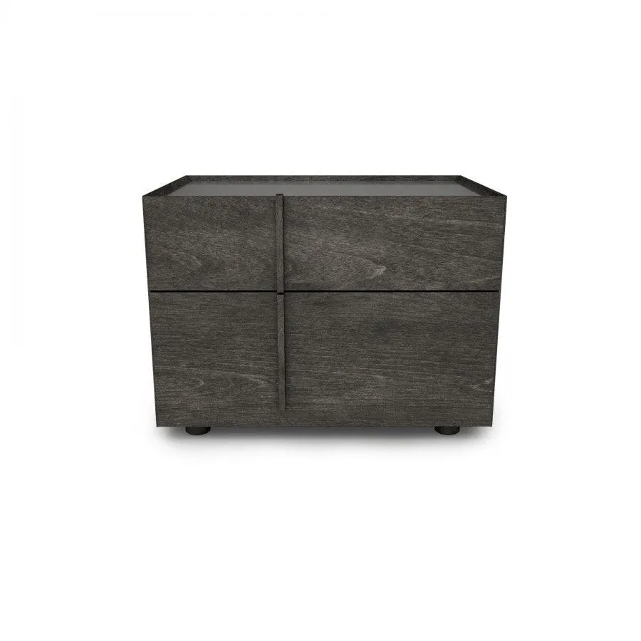 Plank Wooden Headboard Bed