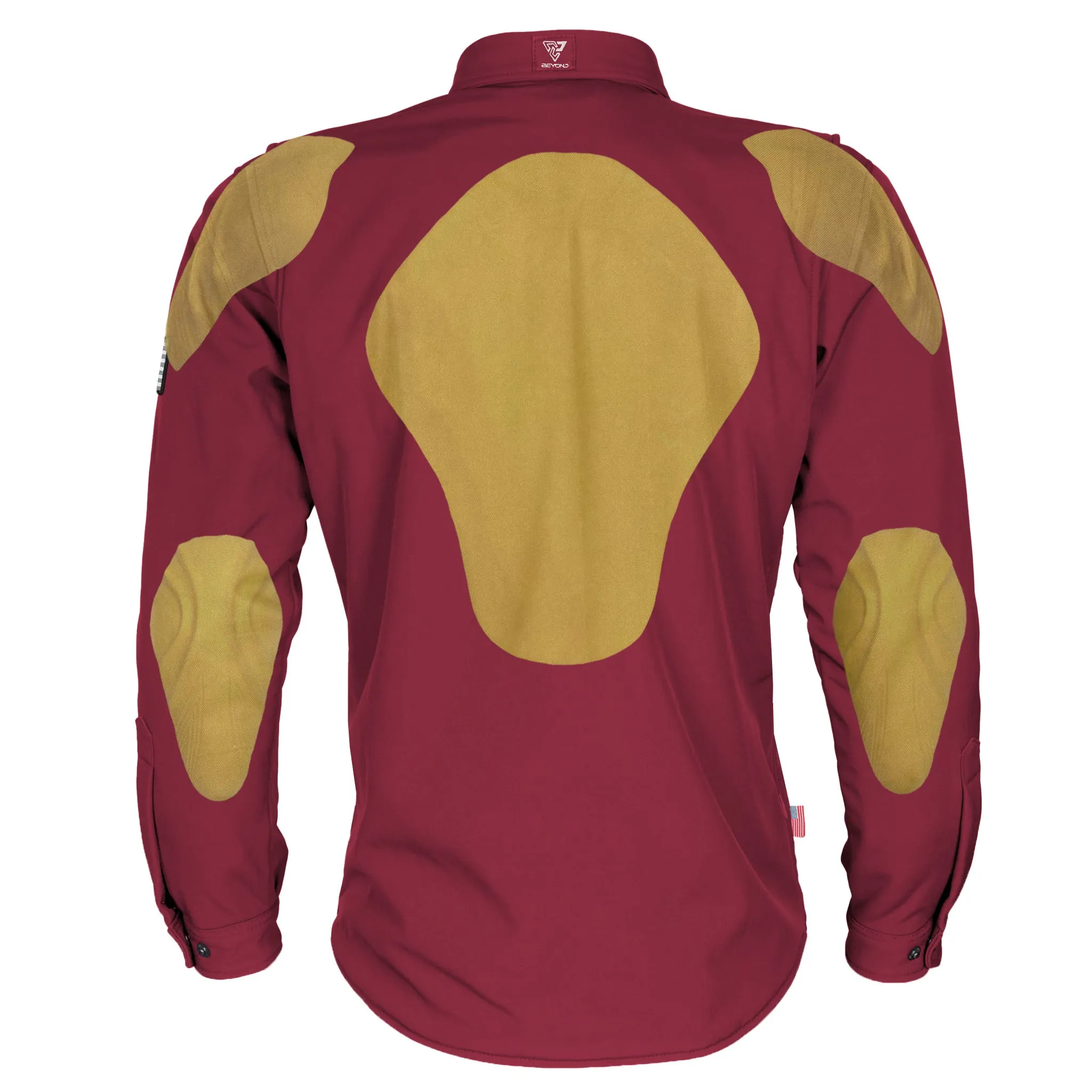 Protective SoftShell Winter Jacket for Men - Red Maroon Matte with Pads