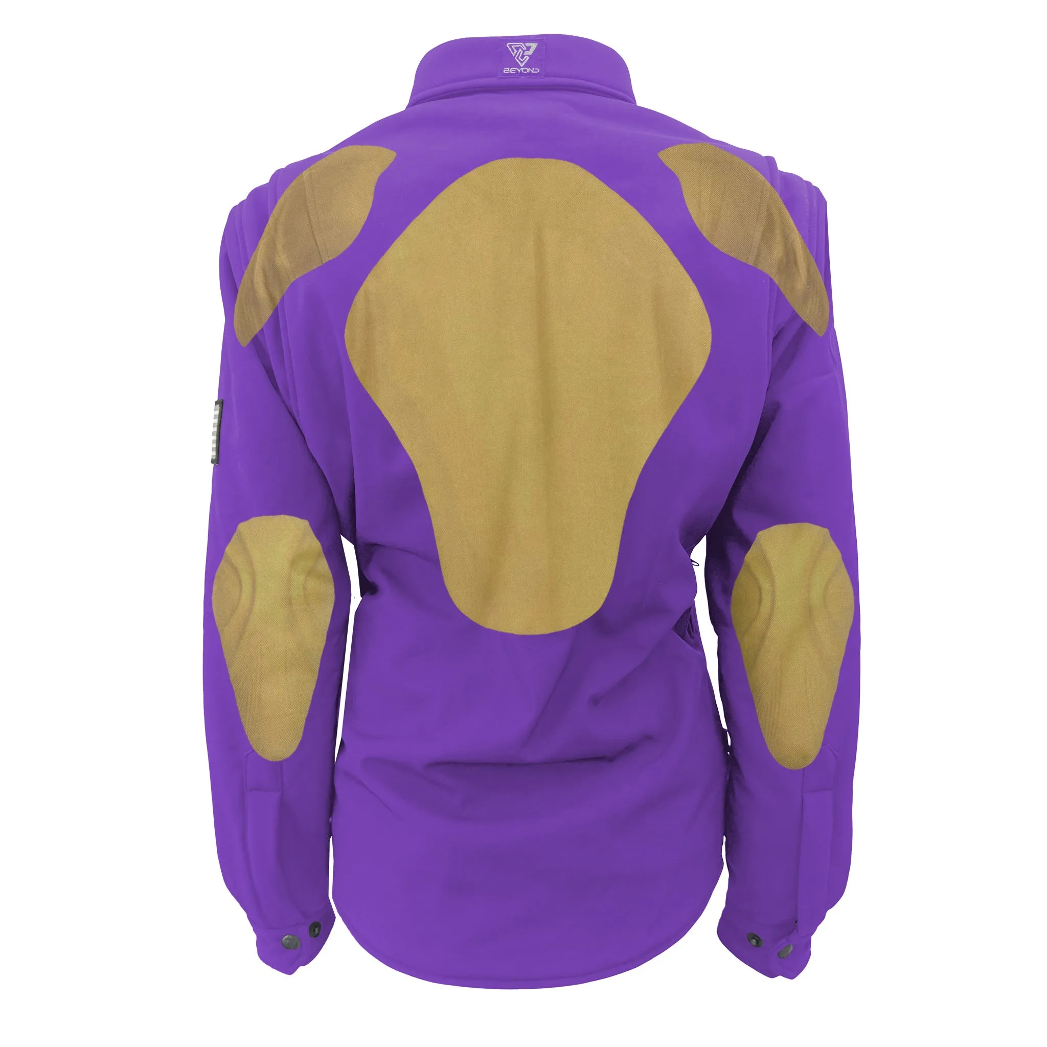Protective SoftShell Winter Jacket for Women – Purple Matte with Pads