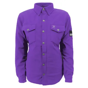 Protective SoftShell Winter Jacket for Women – Purple Matte with Pads