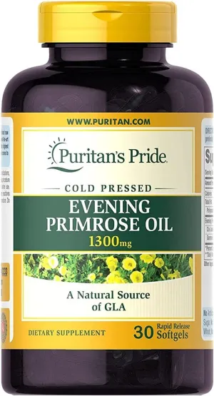 Puritans Pride Evening Primrose,1300 mg,30s