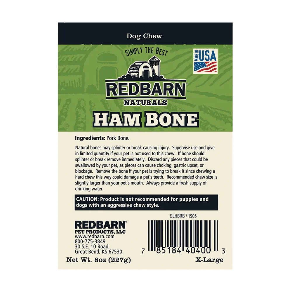 Redbarn Ham Bones Dog Treats, X-Large