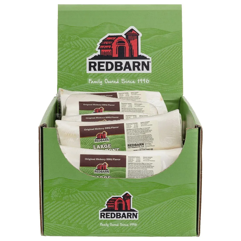 Redbarn Large Hickory BBQ Filled Bone For Dogs