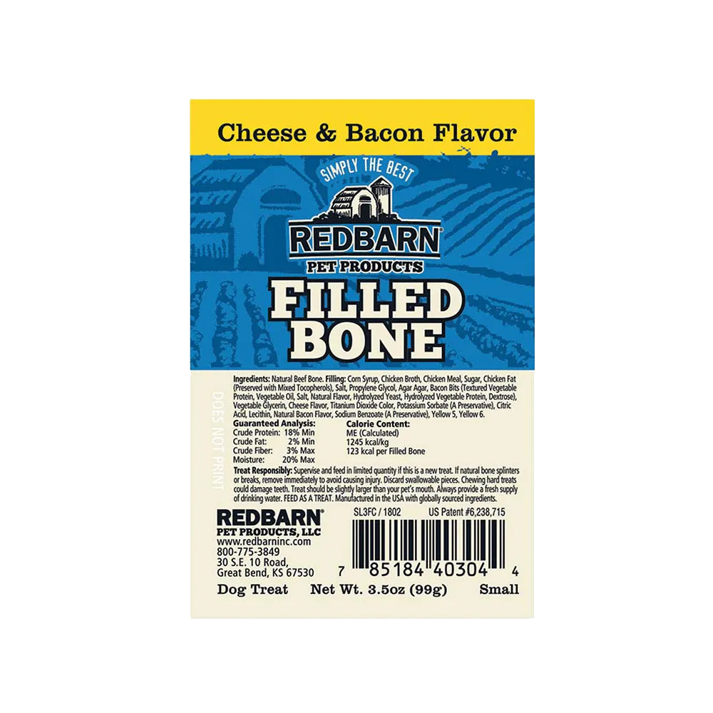 Redbarn Small Cheese & Bacon Filled Bone For Dogs