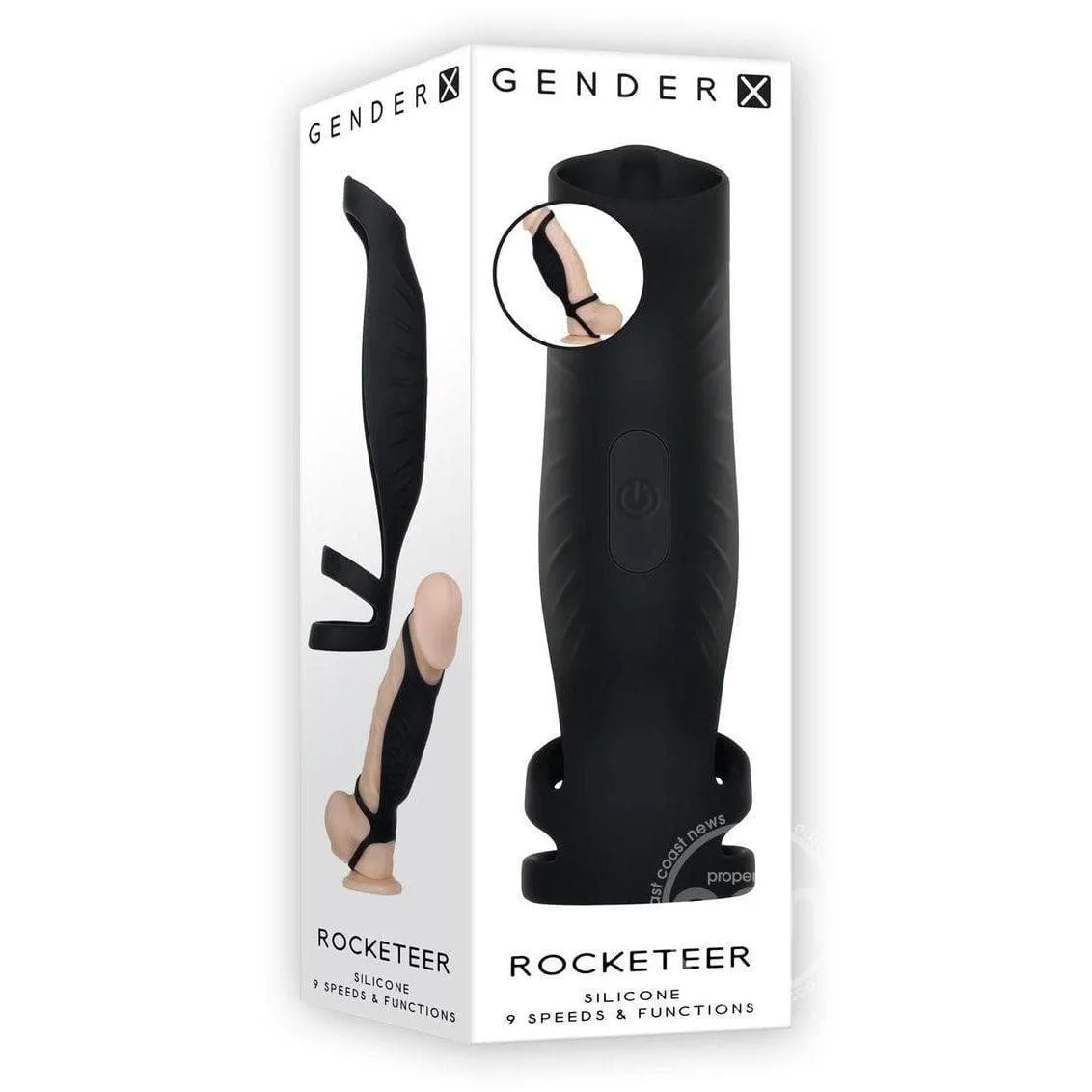 Rocketeer Rechargeable Silicone Penis Vibrator Sleeve