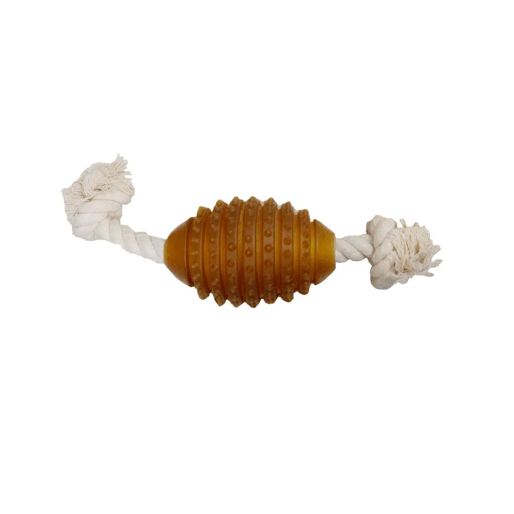 Rubber Spike and Rope Dog Toy