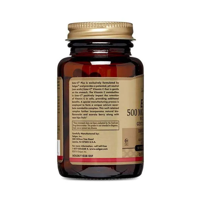 Solgar Ester C Plus 500mg Vitamin C Vegetable capsules 50's