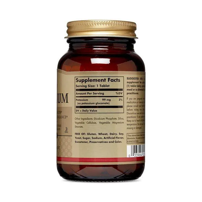 Solgar Potassium Tablets 100's