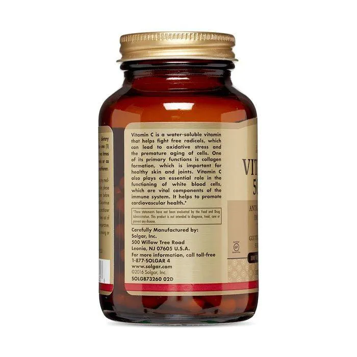 Solgar Vitamin C 500mg Vegetable capsule 100's