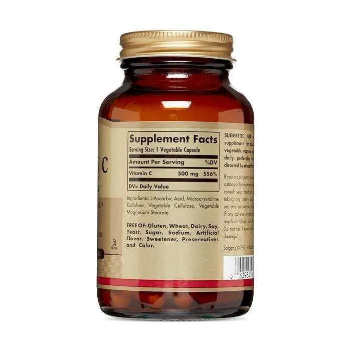 Solgar Vitamin C 500mg Vegetable capsule 100's