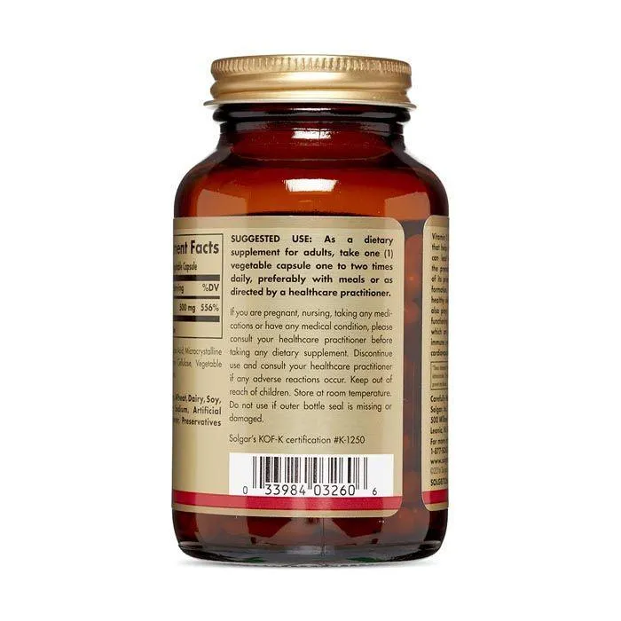 Solgar Vitamin C 500mg Vegetable capsule 100's