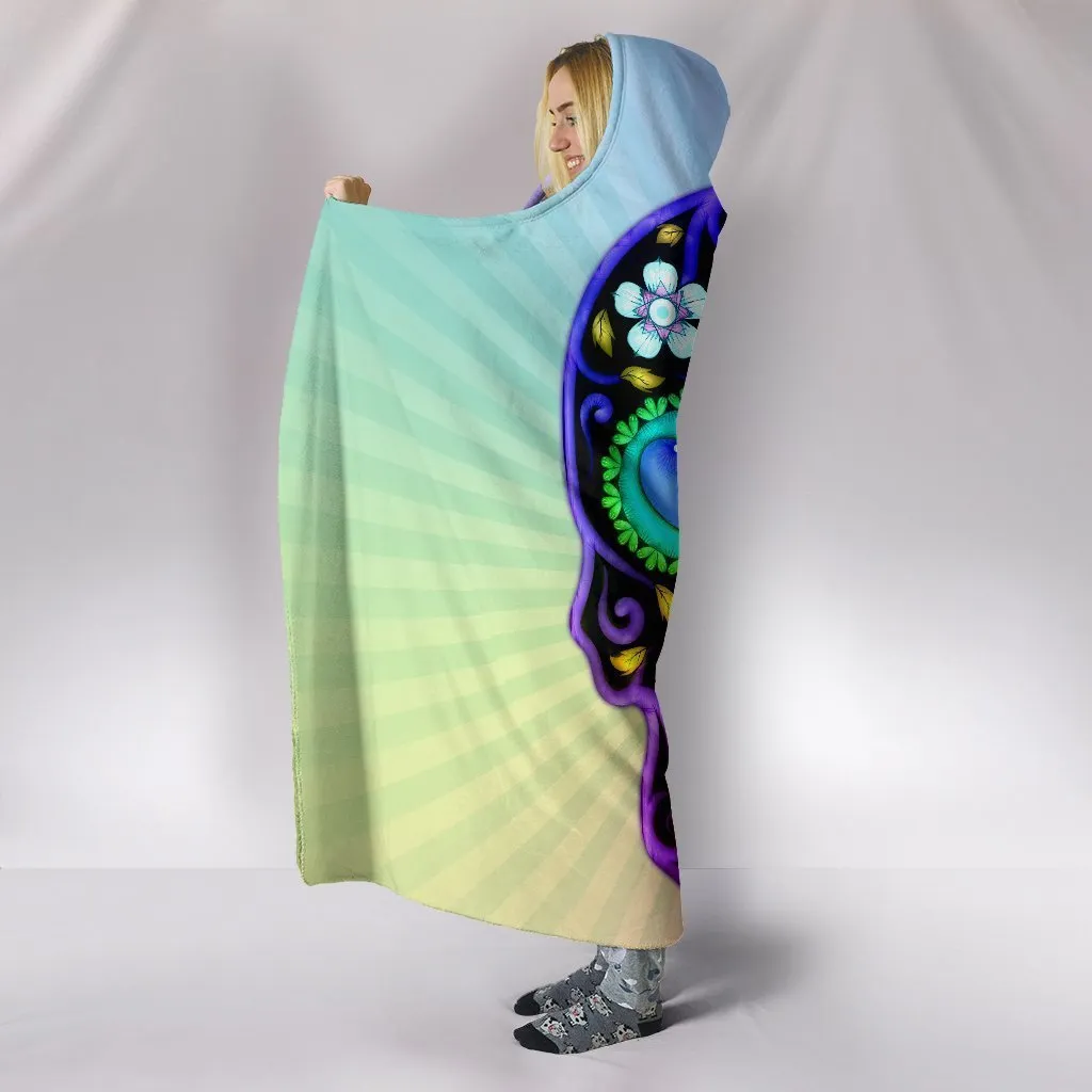 Sugar Skull Lover Hooded Blanket for Lovers of Sugar Skulls