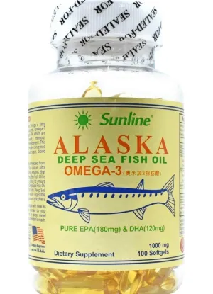 Sunline Alaska Deep Sea Fish Oil Omega-3, 100 Count