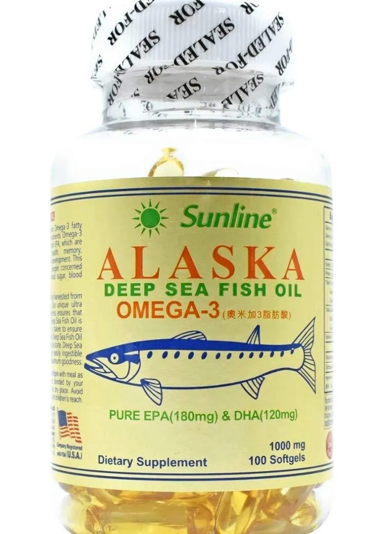 Sunline Alaska Deep Sea Fish Oil Omega-3, 100 Count