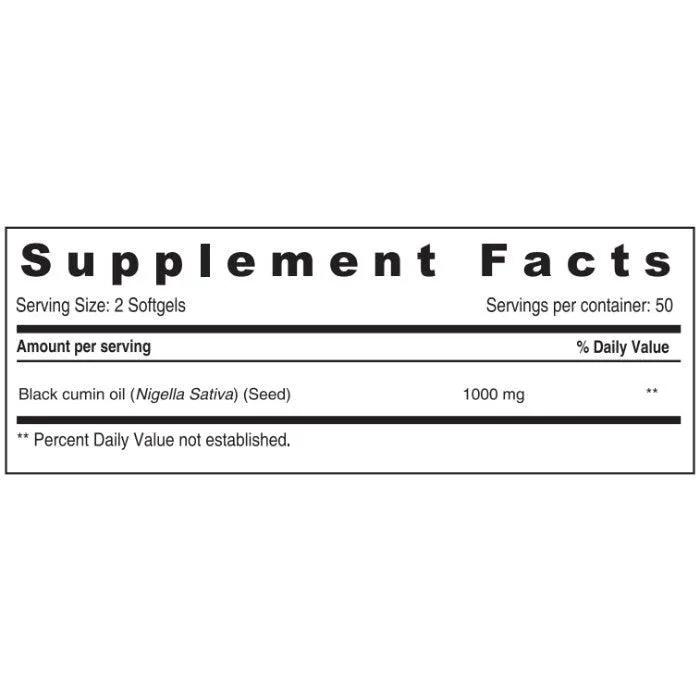 Sunshine Nutrition Black Seed Oil 1000mg Softgel 100's