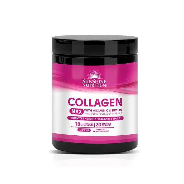 Sunshine Nutrition Collagen Max With Vitamin C& Biotin 7.3oz