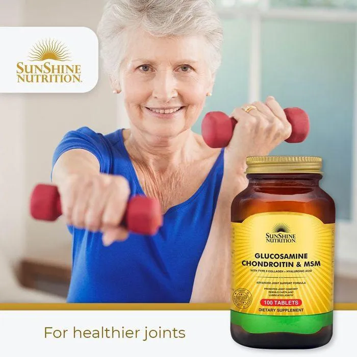 Sunshine Nutrition Glucosamine Chondroitin & Msm 100 Tablets