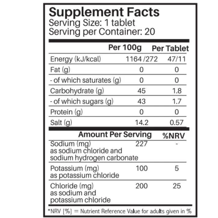 Sunshine Nutrition Isotonic Electrolyte Effervescent 20 Tablets