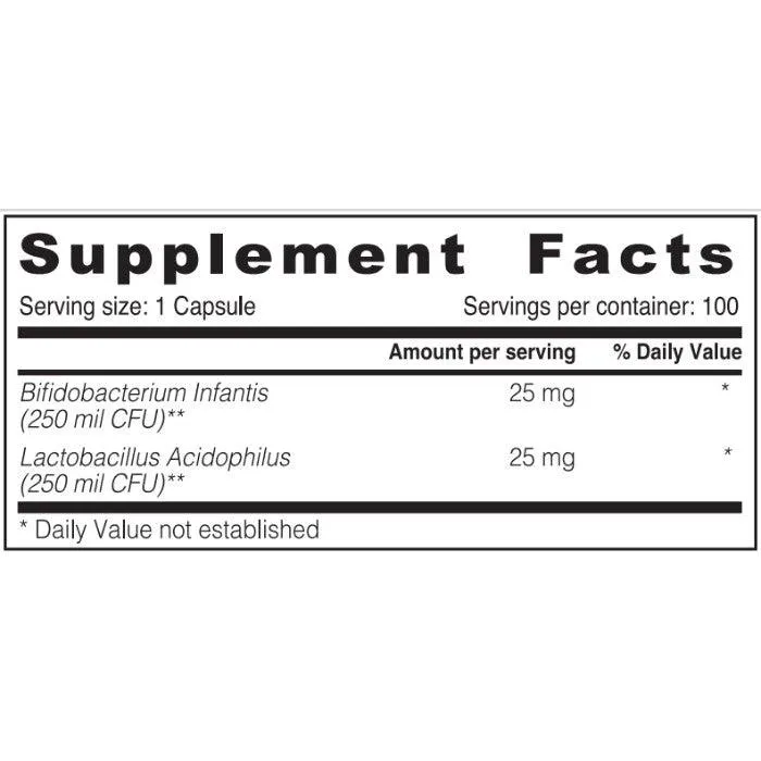 Sunshine Nutrition Probiotic Acidophilus Advanced 100 Capsules