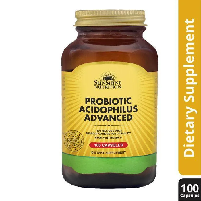Sunshine Nutrition Probiotic Acidophilus Advanced 100 Capsules