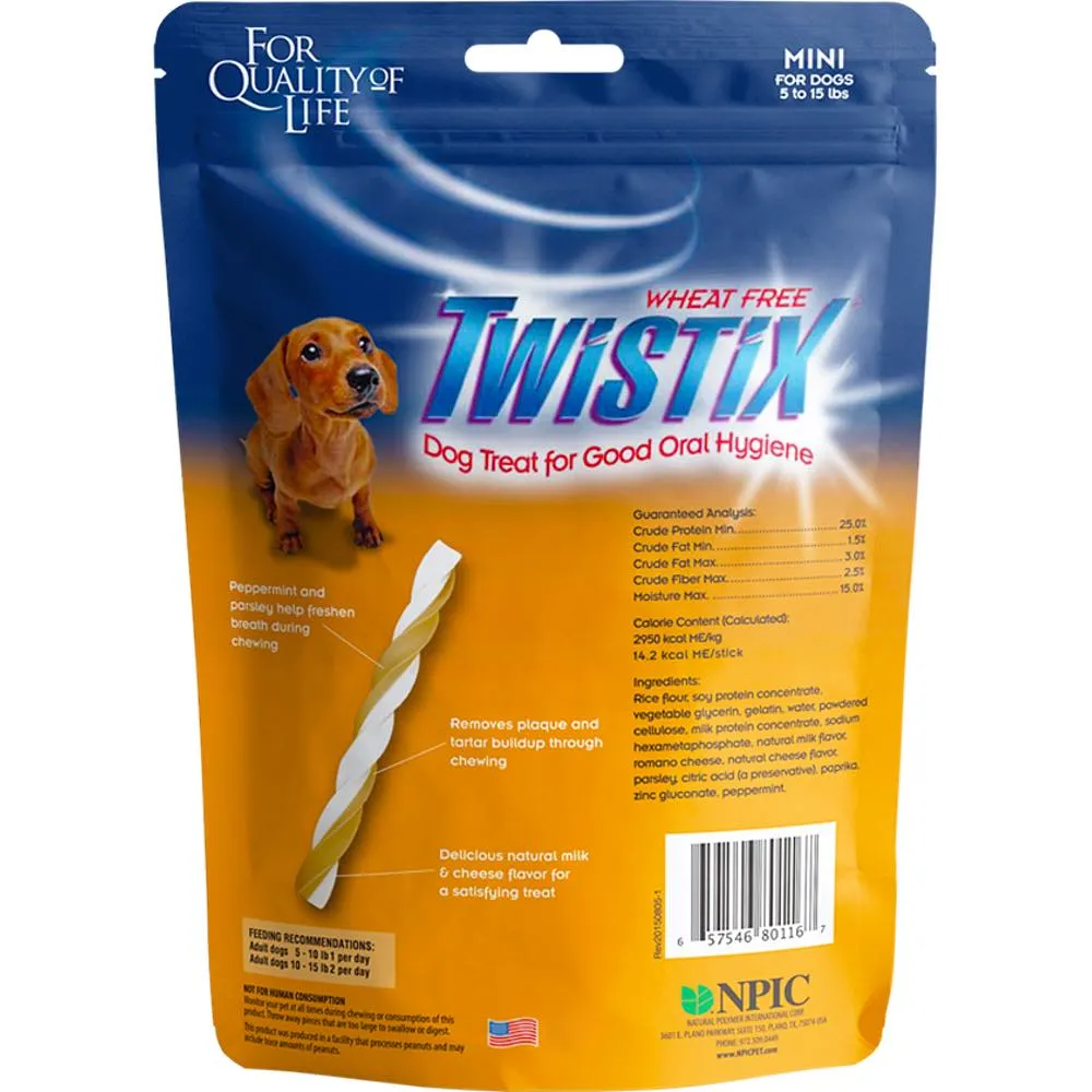Twistix Milk & Cheese Small Dental Dog Treats 156g