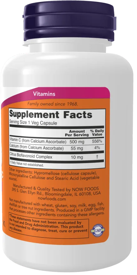 Vitamin C-500 Calcium Ascorbate-C Veg Capsules