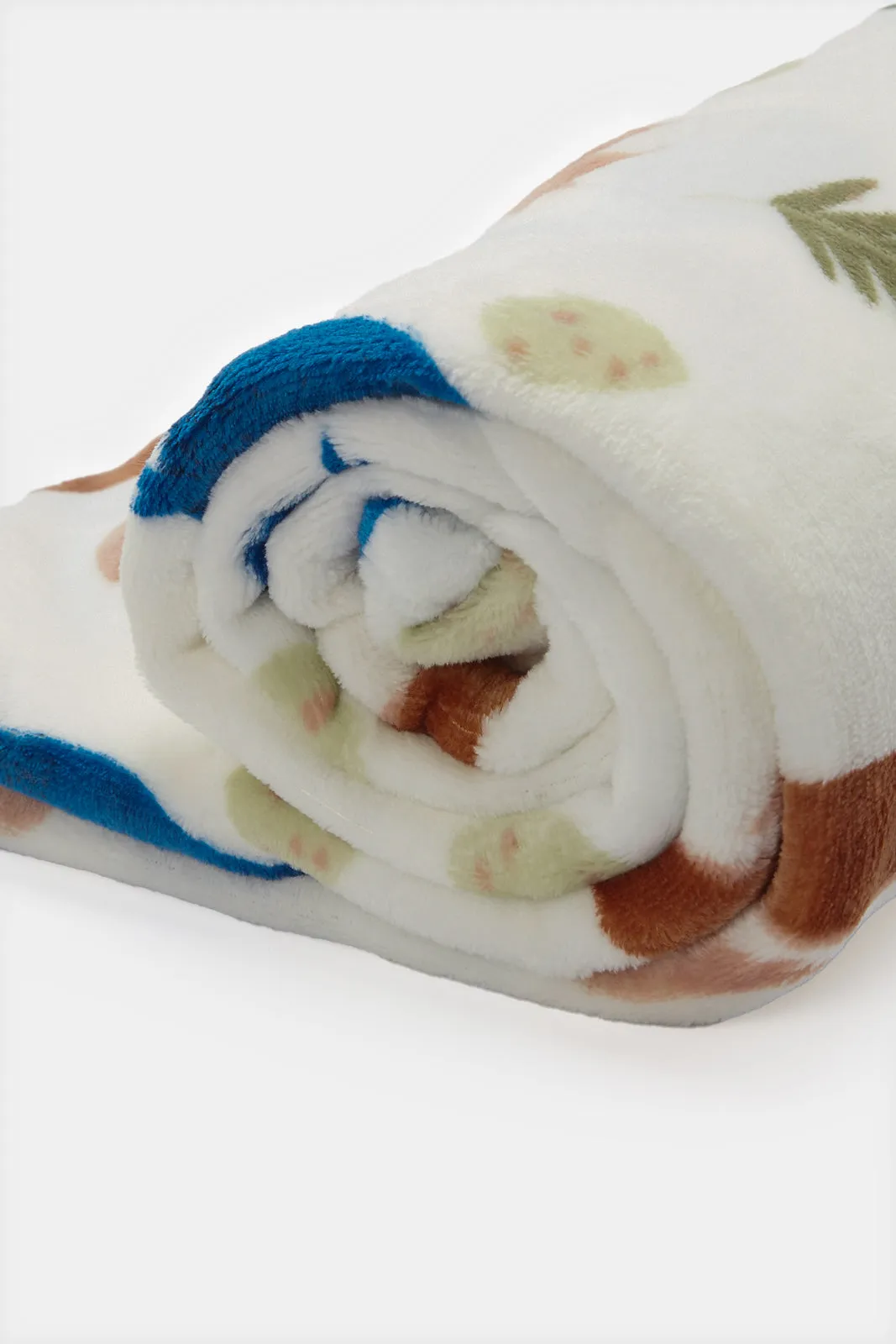 White Dinosaur Printed Kids Blanket