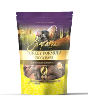 Zignature Ziggy Bar Biscuit Dog Treats - Turkey 12oz